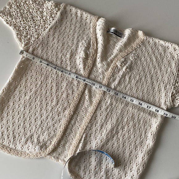 Cream Knit Cardigan, estimated Size S/M - Picture 7 of 8